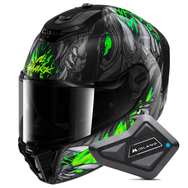 Integral Shark Spartan RS Shaytan KGA + Kit Bluetooth BT Mini