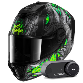 Integral Shark Spartan RS Shaytan KGA + Kit Bluetooth Lokui K30