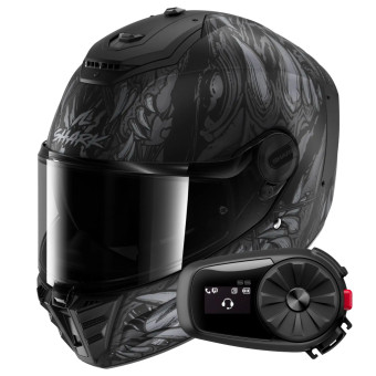 Integral Shark Spartan RS Shaytan Mat KAA + Kit Bluetooth 5S Solo