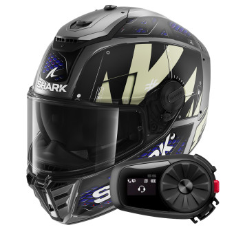 Integral Shark Spartan RS Styngrey Mat AAB + Kit Bluetooth 5S Solo