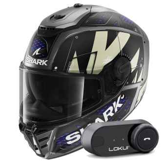 Integral Shark Spartan RS Styngrey Mat AAB + Kit Bluetooth Lokui K30
