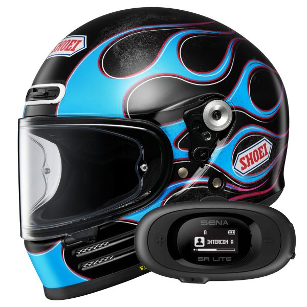 Integral Shoei Glamster 06 Blast TC2 + Kit bluetooth 5R Lite Solo