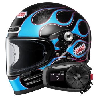 Casque Integral Shoei Glamster 06 Blast TC2 + Kit Bluetooth 5S Solo