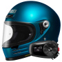 Casque Integral Shoei Glamster 06 Laguna Azul + Kit Bluetooth 5S Solo