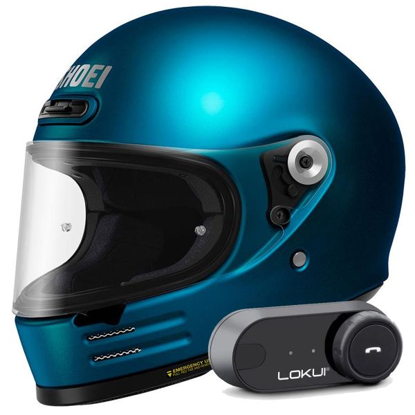 Integral Shoei Glamster 06 Laguna Azul + Kit Bluetooth Lokui K30 Integral Shoei Glamster 06 Laguna Azul + Kit Bluetooth Lokui K30