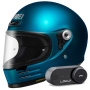 Casque Integral Shoei Glamster 06 Laguna Azul + Kit Bluetooth Lokui K30