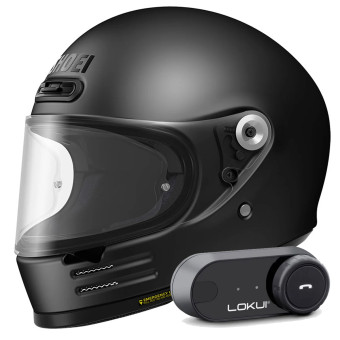 Integral Shoei Glamster 06 Matt Black + Kit Bluetooth Lokui K30