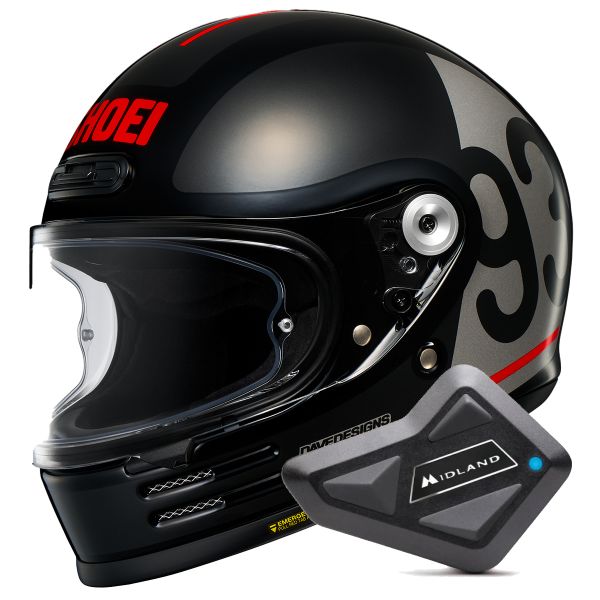 Integral Shoei Glamster 06 MM93 Colección Classic TC5 + Kit Bluetooth BT Mini Integral Shoei Glamster 06 MM93 Colección Classic TC5 + Kit Bluetooth BT Mini