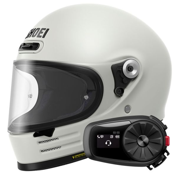Integral Shoei Glamster 06 Off White + Kit Bluetooth 5S Solo Integral Shoei Glamster 06 Off White + Kit Bluetooth 5S Solo