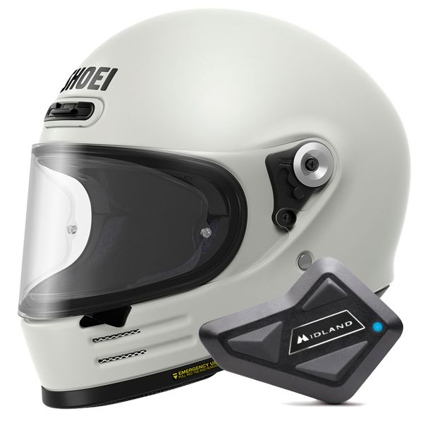 Integral Shoei Glamster 06 Off White + BT Mini Kit Bluetooth Integral Shoei Glamster 06 Off White + BT Mini Kit Bluetooth