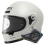 Casque Integral Shoei Glamster 06 Off White + BT Mini Kit Bluetooth