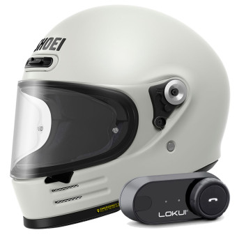 Integral Shoei Glamster 06 Off White + Kit Bluetooth Lokui K30