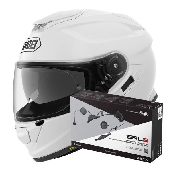 Integral Shoei GT-AIR 2 White + Intercom Sena SRL-02 Integral Shoei GT-AIR 2 White + Intercom Sena SRL-02