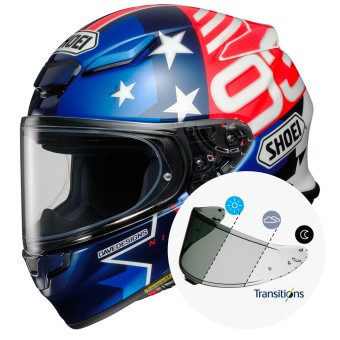 Integral Shoei NXR2 Marquez American Spirit TC-10 + Pantalla Fotocromtica