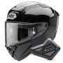 Casque Integral Shoei X-SPR Pro Black + Kit Bluetooth BT Mini
