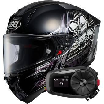 Casque Integral Shoei X-SPR Pro Cross Logo TC5 + Kit Bluetooth 5S Solo