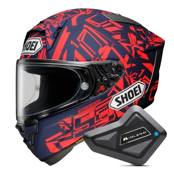 Integral Shoei X-SPR Pro Marquez Dazzle TC-10 + Kit Bluetooth BT Mini