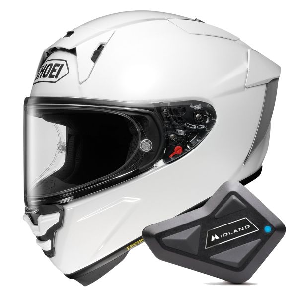 Integral Shoei X-SPR Pro White + Kit Bluetooth BT Mini Integral Shoei X-SPR Pro White + Kit Bluetooth BT Mini