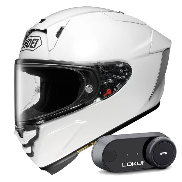 Integral Shoei X-SPR Pro Blanco + Kit Bluetooth Lokui K30 Integral Shoei X-SPR Pro Blanco + Kit Bluetooth Lokui K30