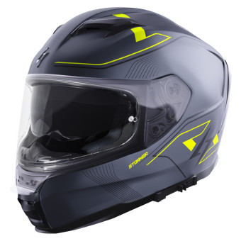 Stormer ZS 1001 Taken Grey Neon Yellow Matt + Kit Bluetooth BT Mini