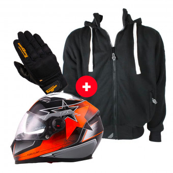 Integral Torx Clint Pilot Black Orange Fluo + Patriot Noir + Jet D3O Black Orange