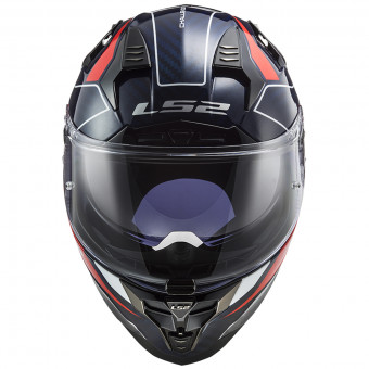 LS2 Challenger C Grid Blue Carbon Red FF327