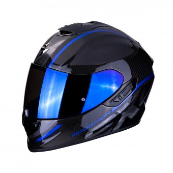 Scorpion Exo 1400 Air Carbon Grand Azul + Kit Bluetooth Sena SMH5