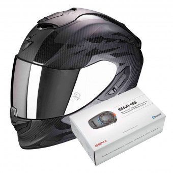 Integral Scorpion Exo 1400 Air Carbon Obscura Matt Black + Kit Bluetooth Sena SMH5 Solo