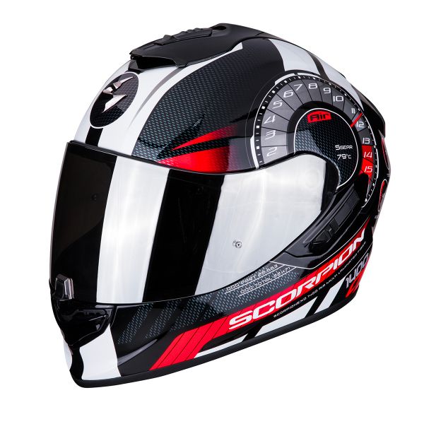 Scorpion Exo 1400 Air Torque Negro Rojo + Kit Bluetooth Sena 5S Solo