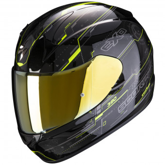 Casque Integral Scorpion Exo 390 Beat Black Neon Yellow Casque Integral Scorpion Exo 390 Beat Black Neon Yellow