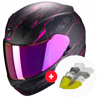 Integral Scorpion Exo 390 Beat Matt Black Pink + Pantalla