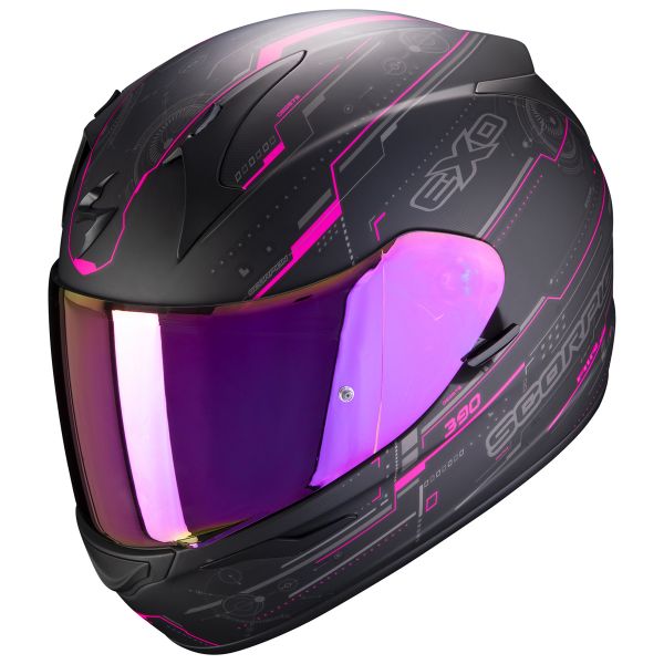Detalles de Scorpion EXO 390 Chica Casco de Moto Integral Touring Mate Negro Rosa Detalles de Scorpion EXO 390 Chica Casco de Moto Integral Touring Mate Negro Rosa
