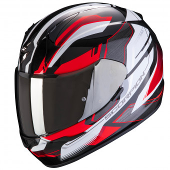 Scorpion Exo 390 Boost Black White Red + Kit Bluetooth Sena 5S Solo
