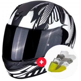 Integral Scorpion Exo 390 Pop Negro Mate Blanco + Pantalla