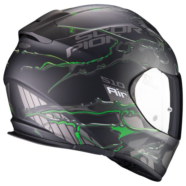 Scorpion Exo 510 Air Likid Negro Mate Verde