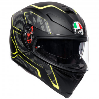 Integral AGV K-5 S Tornado Negro Amarillo Fosforescente