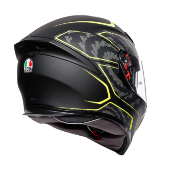 AGV K-5 S Tornado Negro Amarillo Fosforescente