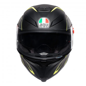AGV K-5 S Tornado Negro Amarillo Fosforescente