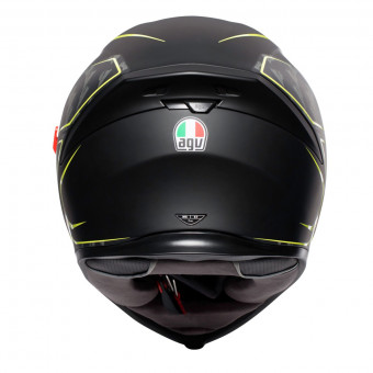 AGV K-5 S Tornado Negro Amarillo Fosforescente