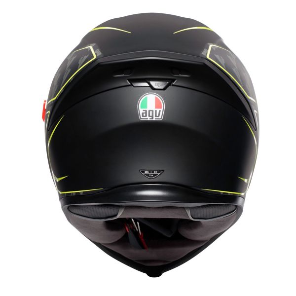 AGV K-5 S Tornado Negro Amarillo Fosforescente