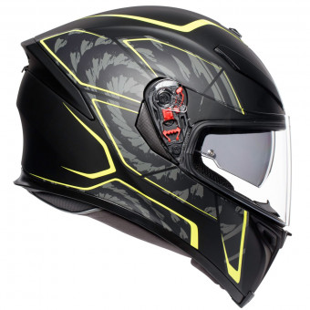 AGV K-5 S Tornado Negro Amarillo Fosforescente