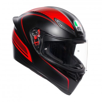 Integral AGV K1 Warmup Negro Mate Rojo
