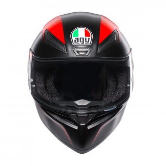 AGV K1 Warmup Negro Mate Rojo