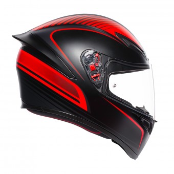 AGV K1 Warmup Negro Mate Rojo