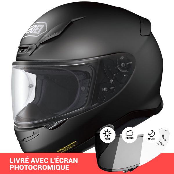 Integral Shoei NXR Mate Black + Pantalla Fotocromática Integral Shoei NXR Mate Black + Pantalla Fotocromática