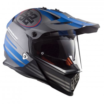Integral LS2 Pioneer Quarterback Matt Titanium Blue Blue MX436