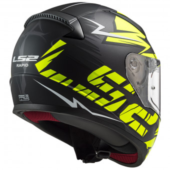 LS2 Rapid Cromo Matt Black H-V Yellow FF353