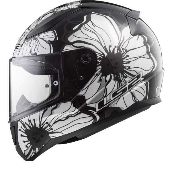 Casco moto LS2 Rapid Poppies Black White FF353 Al Mejor Precio