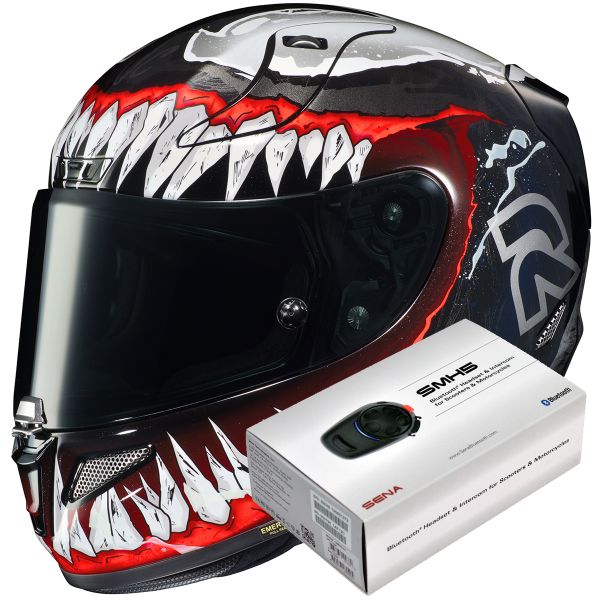 HJC RPHA 11 Venom II Marvel MC1 + Kit Bluetooth Sena SMH5