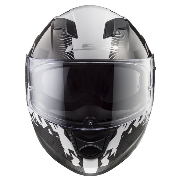 LS2 Stream Evo Hype Black White Titanium FF320